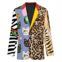 Cargar imagen en el visor de la galería, Traje de 2 botones para hombre LTM100852 personalizado con patrón foto texto (impresión de imágenes múltiples)