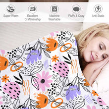 Cargar imagen en el visor de la galería, Manta de franela para sofá de peluche, adecuada para el hogar y para llevar personalizado con patrón foto texto (versión vertical)