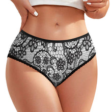 Cargar imagen en el visor de la galería, Braguitas de Encaje para Mujer LM500 personalizado con patrón foto texto (impresión de imagen única)
