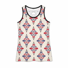 Cargar imagen en el visor de la galería, Camiseta de tirantes para mujer TXLD espalda recortada rayas horizontales chaleco calado BS personalizado con patrón foto texto