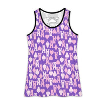 Cargar imagen en el visor de la galería, Camiseta sin mangas para mujer TXLD con rayas horizontales en la espalda Camiseta sin mangas hueca BS personalizado con patrón foto texto (impresión de imágenes múltiples)