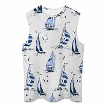 Cargar imagen en el visor de la galería, Camiseta sin mangas para hombre A66K personalizado con patrón foto texto (impresión de imagen única)