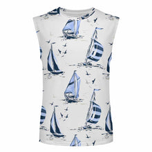 Cargar imagen en el visor de la galería, Camiseta sin mangas para hombre A66K personalizado con patrón foto texto (impresión de imagen única)