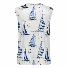 Cargar imagen en el visor de la galería, Camiseta sin mangas para hombre A66K personalizado con patrón foto texto (impresión de imagen única)