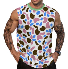 Cargar imagen en el visor de la galería, Camiseta sin mangas para hombre A66K personalizado con patrón foto texto (impresión de imágenes múltiples)