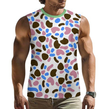 Cargar imagen en el visor de la galería, Camiseta sin mangas para hombre A66K personalizado con patrón foto texto (impresión de imágenes múltiples)