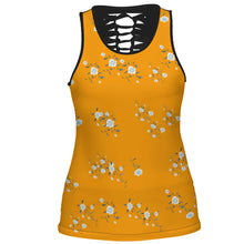 Cargar imagen en el visor de la galería, Camiseta de tirantes hueca para mujer rayas horizontales BS espalda negra personalizado con patrón foto texto