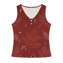 Cargar imagen en el visor de la galería, Camiseta de tirantes para mujer con cuello de pico ZBX y pequeña tira de botones en la parte delantera personalizado con patrón foto texto