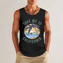 Cargar imagen en el visor de la galería, Camiseta de tirantes de algodón para hombre BX multicolor con estampado a doble cara personalizado con patrón foto texto