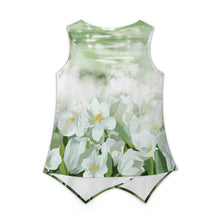 Cargar imagen en el visor de la galería, Camisetas sin mangas con cuello en V para mujer BBX, camisetas fluidas informales sin mangas de verano personalizado con patrón foto texto