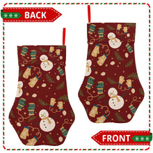 Cargar imagen en el visor de la galería, Decoración de Navidad calcetín navideño con forma de pata de perro personalizado con patrón foto texto