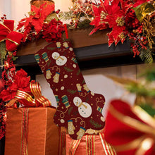 Cargar imagen en el visor de la galería, Decoración de Navidad calcetín navideño con forma de pata de perro personalizado con patrón foto texto