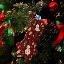 Cargar imagen en el visor de la galería, Decoración de Navidad calcetín navideño con forma de pata de perro personalizado con patrón foto texto