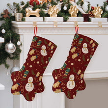 Cargar imagen en el visor de la galería, Decoración de Navidad calcetín navideño con forma de pata de perro personalizado con patrón foto texto