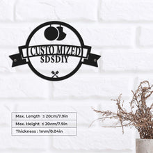 Cargar imagen en el visor de la galería, Decoración de hierro hueco (negro) personalizado con patrón foto texto