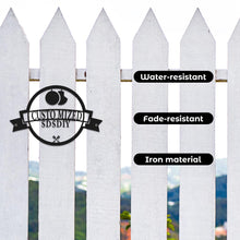 Cargar imagen en el visor de la galería, Decoración de hierro hueco (negro) personalizado con patrón foto texto