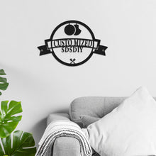 Cargar imagen en el visor de la galería, Decoración de hierro hueco (negro) personalizado con patrón foto texto