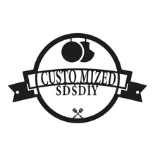 Cargar imagen en el visor de la galería, Decoración de hierro hueco (negro) personalizado con patrón foto texto