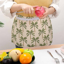 Cargar imagen en el visor de la galería, Medio delantal impermeable unisex con bolsillo frontal para cafetería restaurante cocina personalizado con patrón foto texto