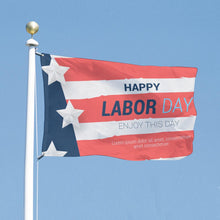 Cargar imagen en el visor de la galería, Bandera con dos agujeros personalizado con patrón foto texto