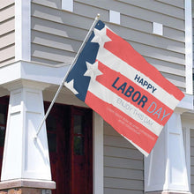 Cargar imagen en el visor de la galería, Bandera con dos agujeros personalizado con patrón foto texto