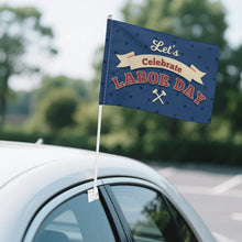 Cargar imagen en el visor de la galería, Bandera para coche personalizado con patrón foto texto