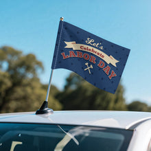 Cargar imagen en el visor de la galería, Bandera para coche personalizado con patrón foto texto