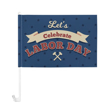 Cargar imagen en el visor de la galería, Bandera para coche personalizado con patrón foto texto