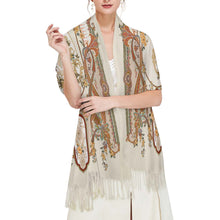 Cargar imagen en el visor de la galería, Bufanda con borlas para mujer de gran tamaño 200 cm 70 cm x 10 cm personalizado con patrón foto texto