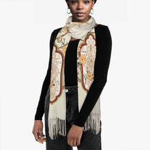 Cargar imagen en el visor de la galería, Bufanda con borlas para mujer de gran tamaño 200 cm 70 cm x 10 cm personalizado con patrón foto texto