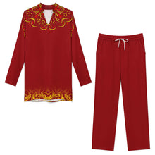 Cargar imagen en el visor de la galería, Conjunto de cuello alto saudí B24TZ personalizado con patrón foto texto (impresión de imagen única)