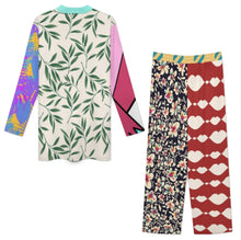 Cargar imagen en el visor de la galería, Conjunto de estar por casa saudí con cuello alto B24TZ personalizado con patrón foto texto (impresión de imágenes múltiples)