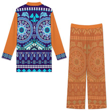 Cargar imagen en el visor de la galería, Conjunto de ropa de estar por casa estilo indio para hombre A42TZ personalizado con patrón foto texto (impresión de imagen única)
