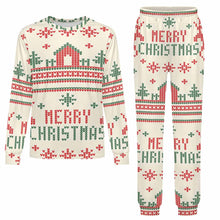 Cargar imagen en el visor de la galería, Conjunto de pijama de manga larga con cuello redondo para niños LM126 personalizado con patrón foto texto (impresión de imagen única)