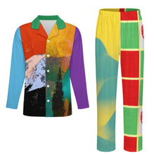 Cargar imagen en el visor de la galería, Conjunto de pijama de manga larga para niños LM125 personalizado con estampado de texto con nombre (diseño con varias imágenes)