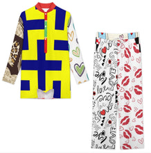 Cargar imagen en el visor de la galería, Conjunto de ropa de estar por casa estilo indio para hombre A42TZ personalizado con patrón foto texto (impresión de imágenes múltiples)