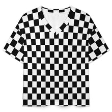 Cargar imagen en el visor de la galería, Conjunto de pijama corto para mujer con cuello en V B98TZ personalizado con patrón foto texto (impresión de imagen única)