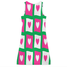 Cargar imagen en el visor de la galería, Conjunto de vestido midi sin mangas con escote en V para mujer 2 piezas A77Q personalizado con patrón foto texto (impresión de imágenes múltiples)