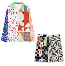 Cargar imagen en el visor de la galería, A18TZ Conjunto de camisa y pantalones cortos de manga larga extra suave para mujer personalizado con patrón foto texto (impresión de imágenes múltiples)