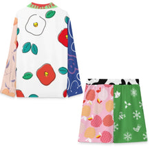 Cargar imagen en el visor de la galería, A18TZ Conjunto de camisa y pantalones cortos de manga larga extra suave para mujer personalizado con patrón foto texto (impresión de imágenes múltiples)