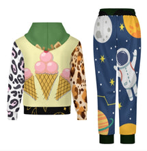 Cargar imagen en el visor de la galería, Conjunto de sudadera para niños de 2 piezas A5TZ para niñas y niños personalizado con patrón foto texto (impresión de imágenes múltiples)