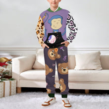 Cargar imagen en el visor de la galería, Conjunto de sudadera para niños de 2 piezas A5TZ para niñas y niños personalizado con patrón foto texto (impresión de imágenes múltiples)