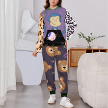 Cargar imagen en el visor de la galería, Conjunto de sudadera para niños de 2 piezas A5TZ para niñas y niños personalizado con patrón foto texto (impresión de imágenes múltiples)