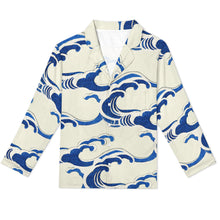 Cargar imagen en el visor de la galería, Conjunto de pijama de hombre de 2 piezas de manga larga imitación algodón personalizado con patrón foto texto (impresión de imagen única)