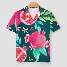 Cargar imagen en el visor de la galería, Conjunto de pijama de seda de 2 piezas con botones y manga corta para mujer personalizado con patrón foto texto (impresión de imagen única)