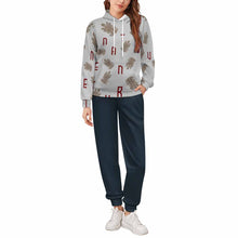 Cargar imagen en el visor de la galería, Conjuntos de sudadera y pantalones deportivos para mujeres y hombres personalizado con patrón foto texto (impresión de imagen única)