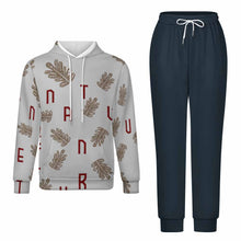 Cargar imagen en el visor de la galería, Conjuntos de sudadera y pantalones deportivos para mujeres y hombres personalizado con patrón foto texto (impresión de imagen única)