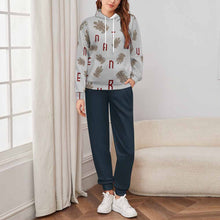 Cargar imagen en el visor de la galería, Conjuntos de sudadera y pantalones deportivos para mujeres y hombres personalizado con patrón foto texto (impresión de imagen única)