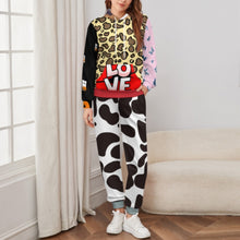 Cargar imagen en el visor de la galería, Conjunto de sudaderas A5TZ para mujeres y hombres personalizado con patrón foto texto (impresión de imágenes múltiples)