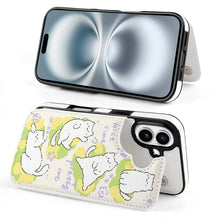 Cargar imagen en el visor de la galería, Funda protectora de piel de TPU para IPhone 16 con función atril Funda plegable para teléfono personalizado con patrón foto texto